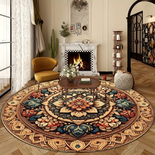 Moroccan Creative Large-area Living Room Carpet, American Persian Area Carpet, Nordic Washable Chair Mat, Suitable For Home Decoration In Living Room, Bedroom, Office, Game Area, Restaurant Table And Other Places